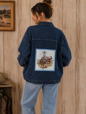 Western Denim Patchwork Jacket